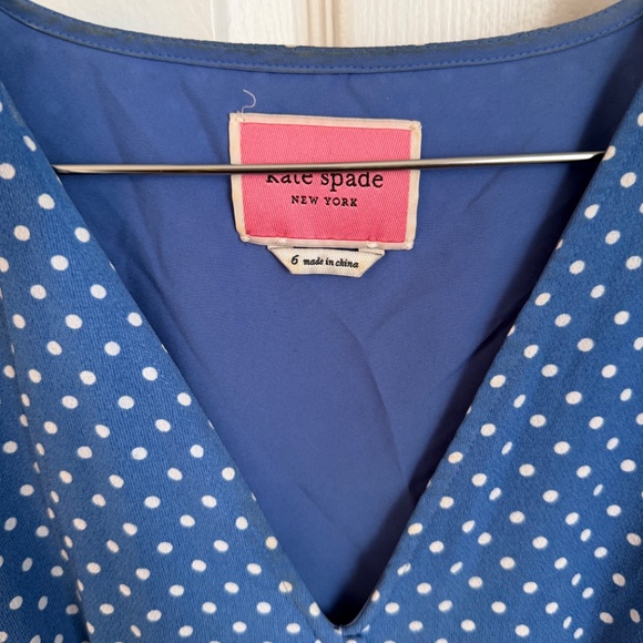 Kate Spade Blue Polka Dot Fit & Flare Dress Size 6 - Picture 5 of 7